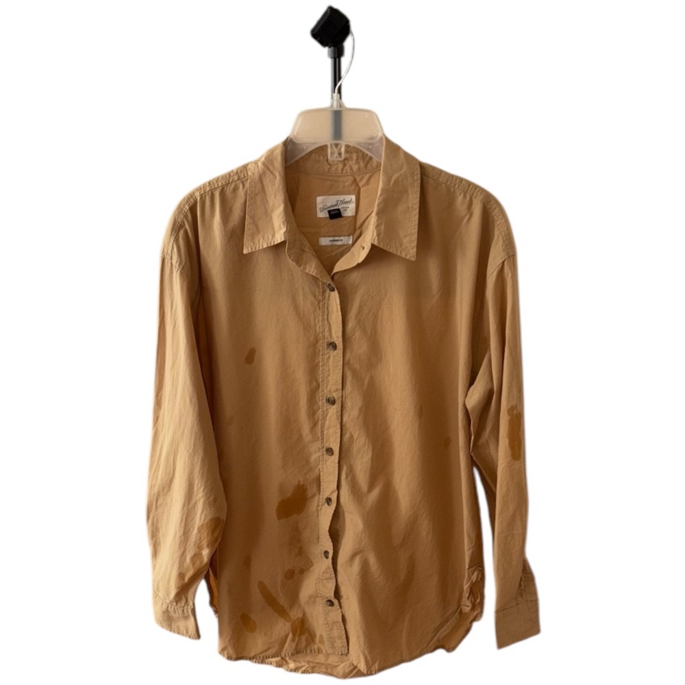 Universal Thread Tan Button Down Shirt - image 1